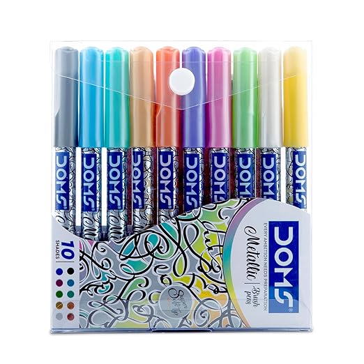 DOMS Metallic Brush Pens